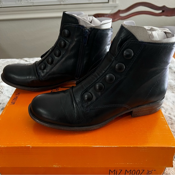 NIB Miz Mooz Louise Slouch-style Ankle Boots in Ocean Blue sz 6 - Picture 5 of 15